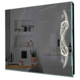 Specchio LED Quadrato | Controllo tramite interruttore a muro | Luce bianca neutra - Reyze Serie Good Vibes Modello 6